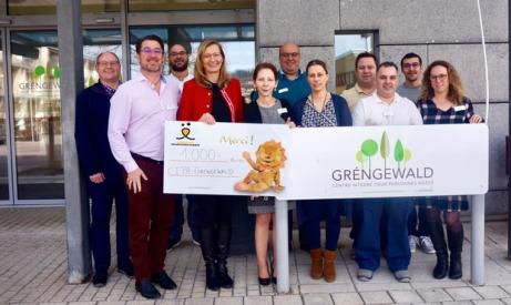 Les employés du CIPA Gréngewald récoltent 1000 euros en faveur de l’association Kriibskrank Kanner !